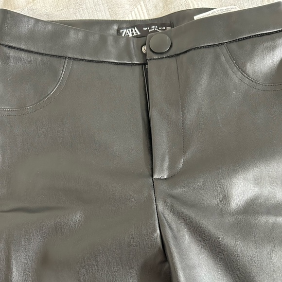 Zara Faux Leather Leggings- New - Picture 3 of 4